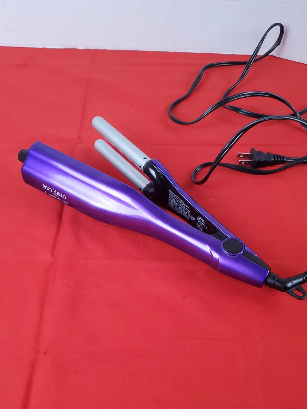 BedHead Purple 2-in-1 Crimper and Straightener Styling Iron